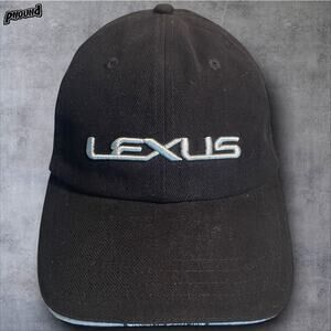 Lexus Hat Cap Strap Back Black Embroidered Mens Pursuit Of Perfection Logo